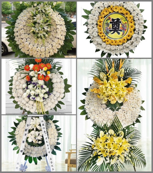 山东青岛莱西市望城街道南望城村花圈速递